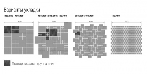 Тротуарная плитка Браер Лувр Белый 200х200