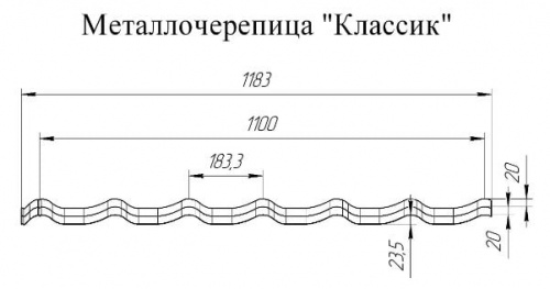 Металлочерепица Grand Line Classic GreenCoat Pural